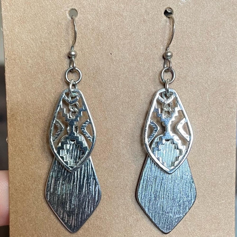 Silver Geometric Earrings